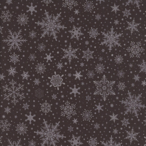 In The Beginning Fabrics Winter Enchantment by Jason Yenter Black Snowflakes