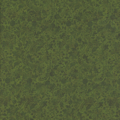 In The Beginning Fabrics Winter Enchantment by Jason Yenter Hunter Green Fleur