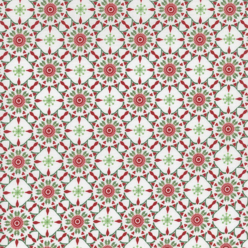 In The Beginning Fabrics Winter Enchantment by Jason Yenter White Dazzle Snowflake Tile