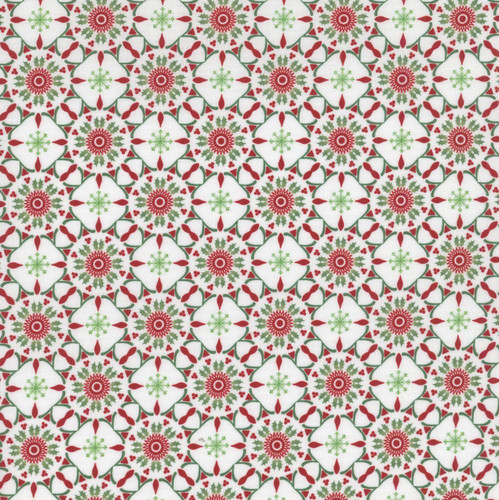 In The Beginning Fabrics Winter Enchantment by Jason Yenter White Dazzle Snowflake Tile
