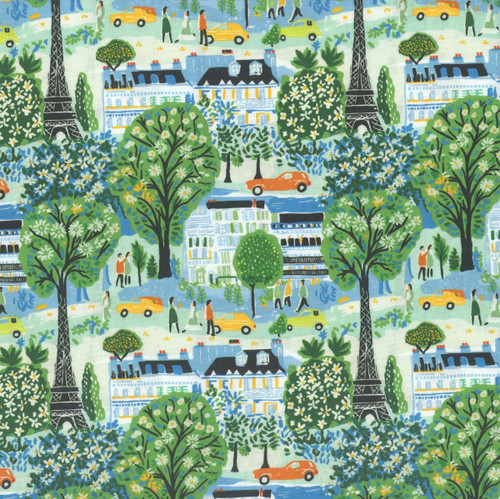FreeSpirit Fabrics Stannie & Lloyd by August Ellery Meet Me in Paris Sky