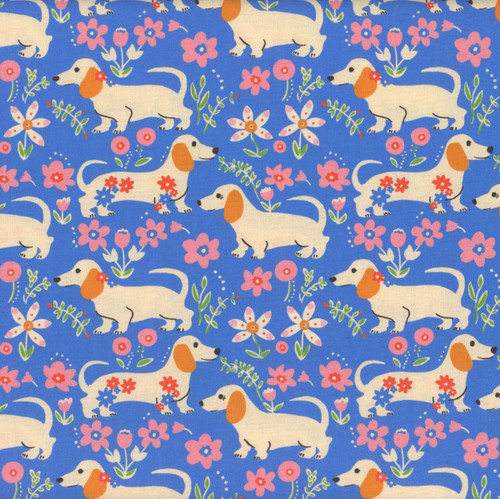 FreeSpirit Fabrics Stannie & Lloyd by August Ellery Pemberley Pups Delft