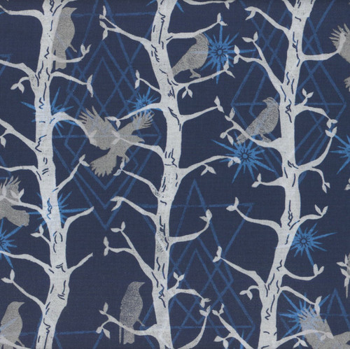 FreeSpirit Fabrics The Wisdom by Valori Wells The Trees Indigo