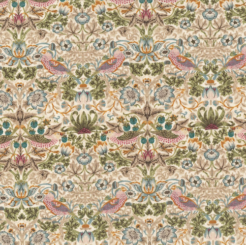 FreeSpirit Fabrics Lodden by William Morris Mini Strawberry Thief Old Gold
