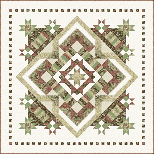 FreeSpirit Fabrics Suffolk Holiday Collection William Morris Glorious Light Queen Size Quilt Kit