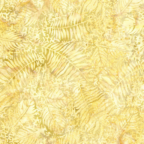 Lumin Fabrics Island Batik Stone Strata Kathy Engle Fossil Fern Leaf Brown Tumbleweed