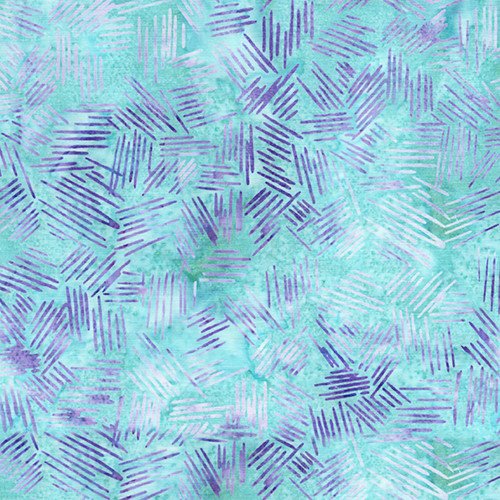 Lumin Fabrics Island Batik Aurora Deb Tucker Crosshatched Teal Aqua