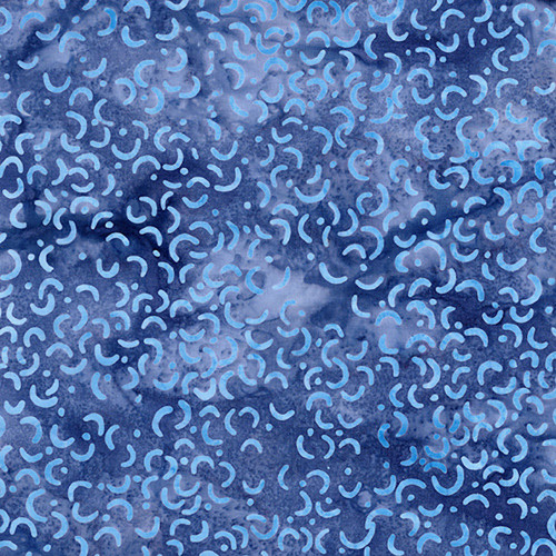 Lumin Fabrics Island Batik Aurora Deb Tucker Macaroni Blue French Blue