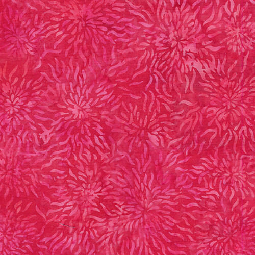 Lumin Fabrics Island Batik Colorburst Jerry Khiev Starburst Red Coral