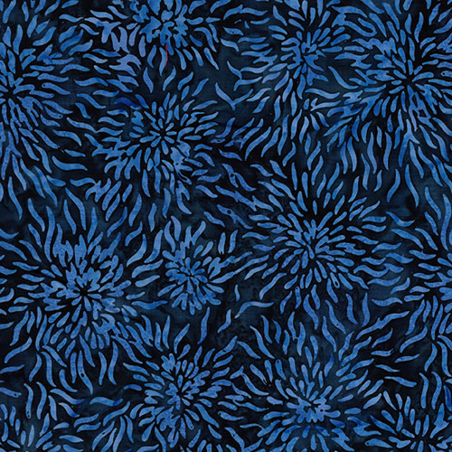 Lumin Fabrics Island Batik Colorburst Jerry Khiev Starburst Blue Ocean