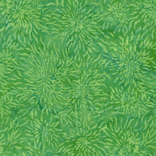 Lumin Fabrics Island Batik Colorburst Jerry Khiev Starburst Green Lemongrass