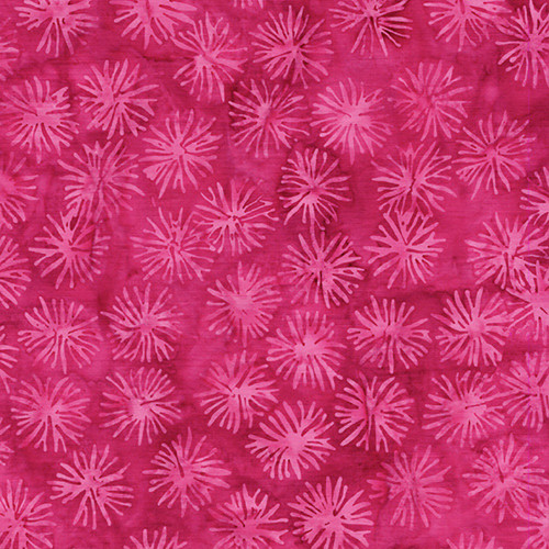 Lumin Fabrics Island Batik Everlasting Jerry Khiev Dandelion Pink Raspberry