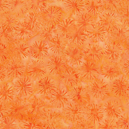 Lumin Fabrics Island Batik Colorburst Jerry Khiev Dandelion Orange Tangerine