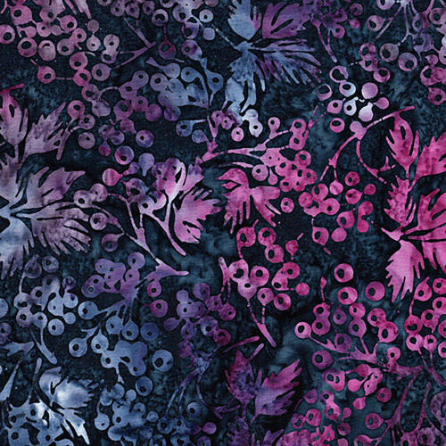 Lumin Fabrics Island Batik Berry Crush Jerry Khiev Berries Multi Blue Purple