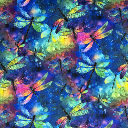 Timeless Treasures Fabrics Softie Minky Fleece Purple Fantasy Dragonfly Dream Floral