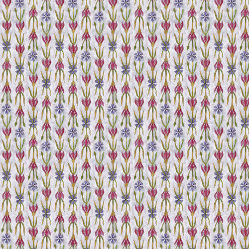 Free Spirit Fabrics Nocturnal Creatures Maria Matos Spring White Nouveau Tulips