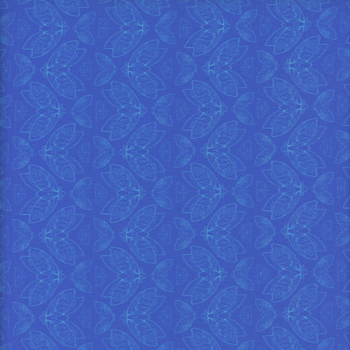 Free Spirit Fabrics Nocturnal Creatures Maria Matos Blue Set Moths Tonal