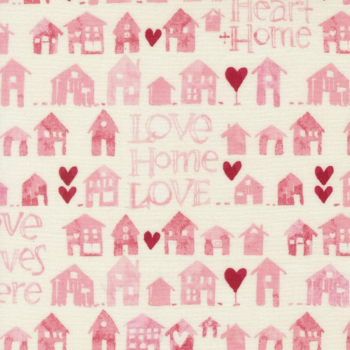 Moda Fabrics Darling Peony Robin Pickens Little House of Love Multi Cream