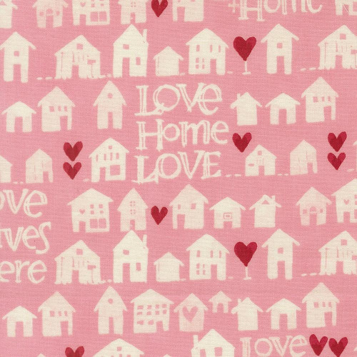 Moda Fabrics Darling Peony Robin Pickens Little House of Love Pink Sweetheart