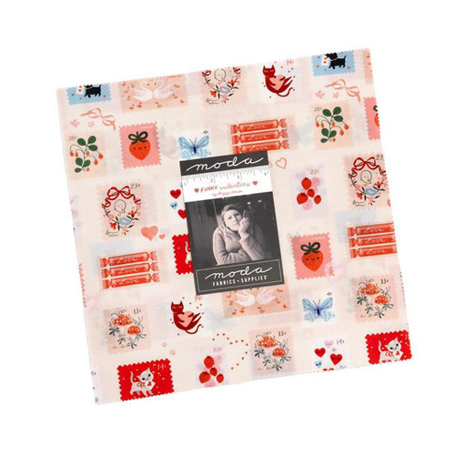 Moda Fabrics Funny Valentine Lizzy House Layer Cake Ten Inch Fabric Squares