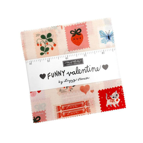 Moda Fabrics Funny Valentine Lizzy House Charm Pack Five Inch Squares