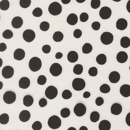 Moda Fabrics Funny Valentine Lizzy House Big Dots Black Champagne