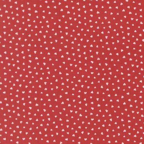 Moda Fabrics Funny Valentine Lizzy House Tiny Hearts Red Love