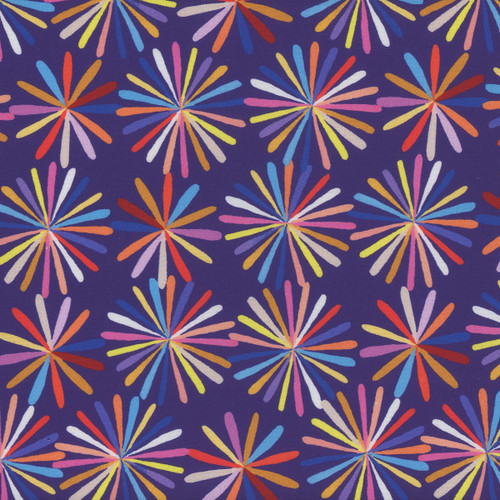 Windham Fabrics Carousel by Sharon Virtue Royal Blue Pinwheels