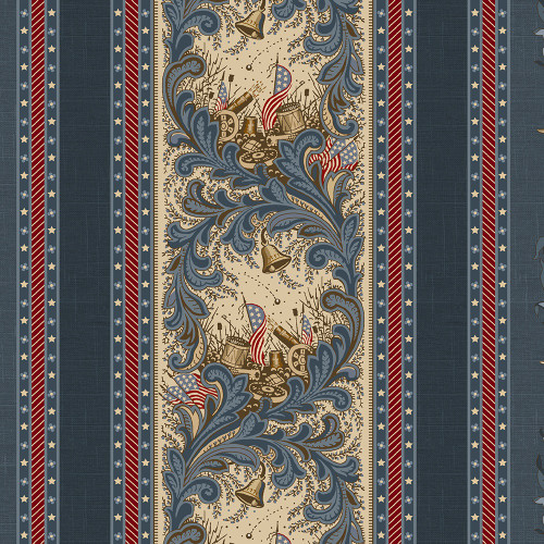 Marcus Fabrics American Icons Carrie Quinn American Patriot Stripe Navy