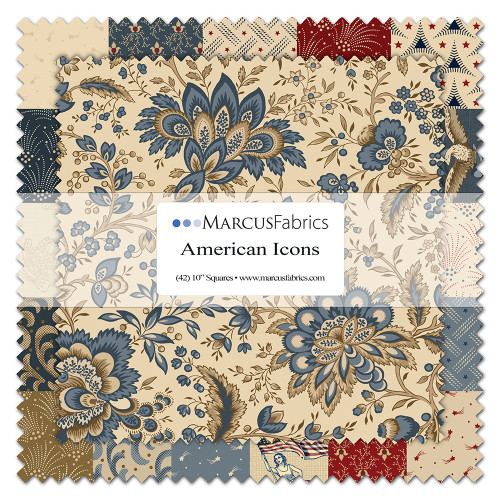 Marcus Fabrics American Icons Carrie Quinn Charm Pack 5 Inch Squares