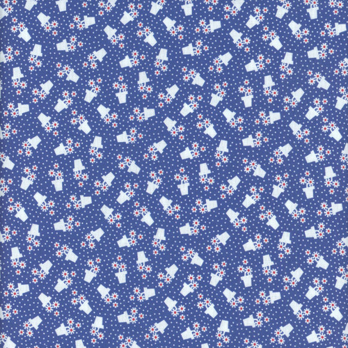 Marcus Fabrics Aunt Grace Goes Bold Judie Rothermel Flower Pots Blue
