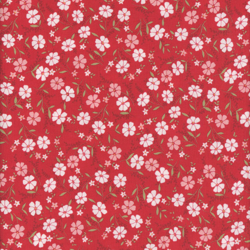 Marcus Fabrics Aunt Grace Loves U Judie Rothermel 30'S Flowers Red