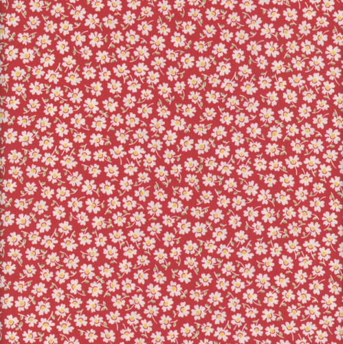 Marcus Fabrics Aunt Grace Loves U Judie Rothermel Packed Daisies Red