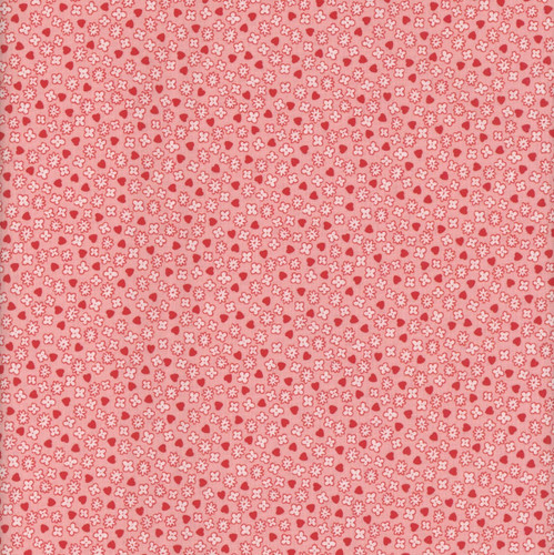 Marcus Fabrics Aunt Grace Loves U Judie Rothermel Hearts And Flowers Pink