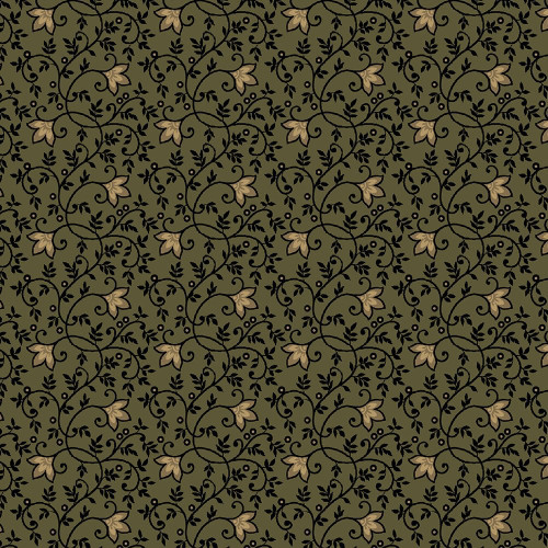 Marcus Fabrics Old Village Greens Pam Buda Garden Trail Green