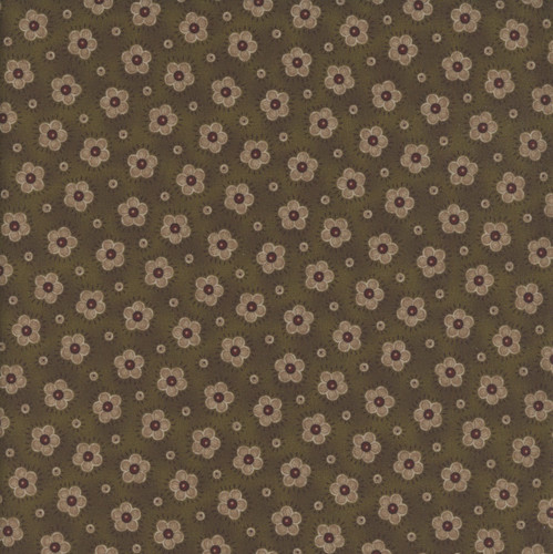 Marcus Fabrics Old Village Greens Pam Buda Happy Blooms Hunter