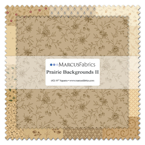Marcus Fabrics Prairie Backgrounds II Pam Buda Layer Cake Ten Inch Squares
