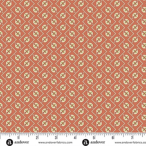 Andover Fabrics Farmers Daughter by Laundry Basket Quilts Plow Coral