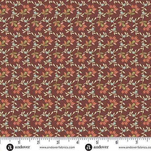 Andover Fabrics Farmers Daughter by Laundry Basket Quilts Sweet Clover Scarlet