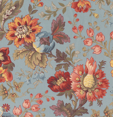 Andover Fabrics Farmers Daughter Laundry Basket Quilts Milk & Honey 108 Inch Wide Quilt Back Blue