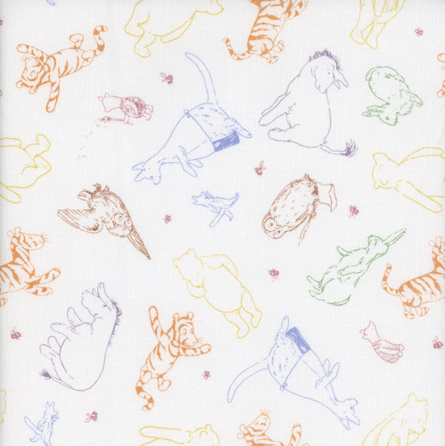 Studio E Fabrics Classic Winnie WA Dodge Winnie The Pooh Eeoyore Kanga Roo Tigger Owl Characters