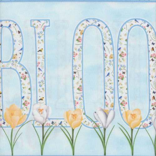 Benartex Fabrics Enchanted Spring Andi Metz Enchanted Spring Panel Yellow