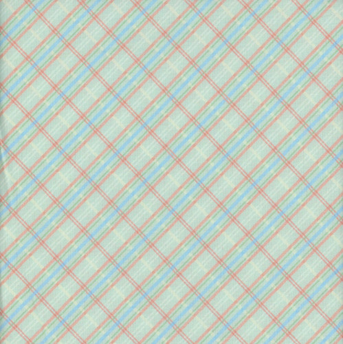 Benartex Fabrics Enchanted Spring Andi Metz Pastel Plaid Green