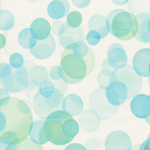 Benartex Fabrics Bubbles 108 Inch Wide Quilt Back Ocean Blue