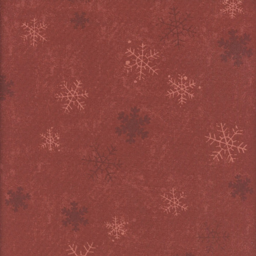 Clothworks Fabrics Christmas Tails Dan DiPaolo Snowflakes Red