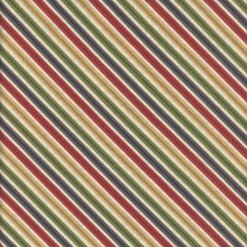 Clothworks Fabrics Christmas Tails Dan DiPaolo Diagonal Stripe Red Green Yellow