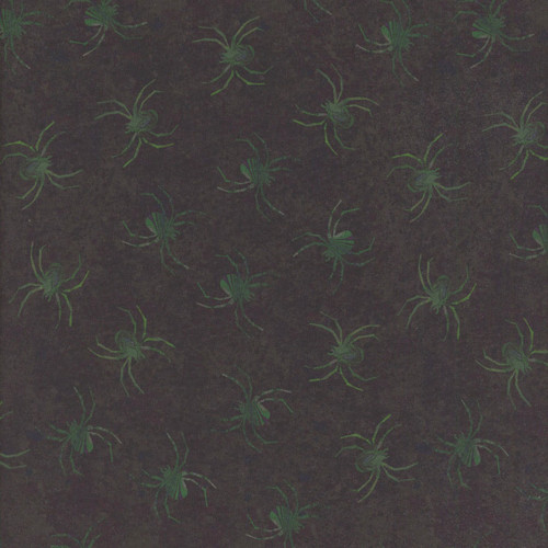 Clothworks Fabrics Emerald Hollow Sue Zipkin Spiders Emerald Green Black