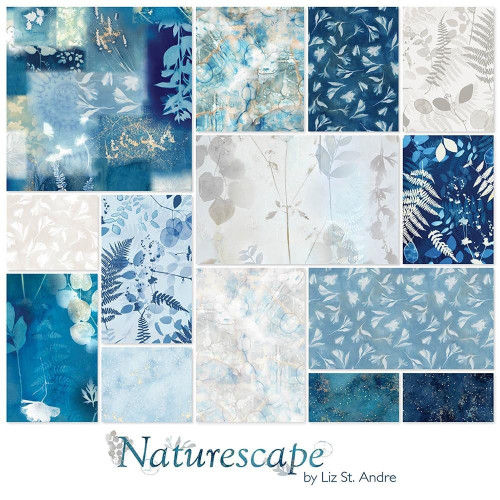 Clothworks Fabrics Naturescape Liz St Andre Charm Squares 5 Inch Squares