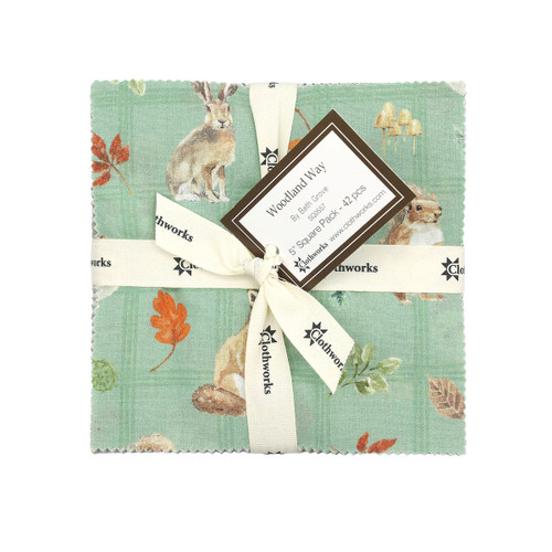 Clothworks Fabrics Woodland Way Beth Grove Charm Squares 5 Inch Squares