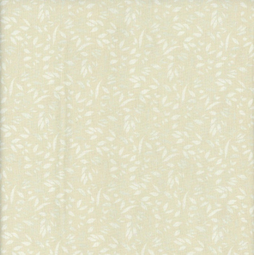 Lumin Fabrics White Owl Textiles Fundamentals Foliage Ivory Cream, fabric with a subtle, intricate foliage pattern in ivory cream color.